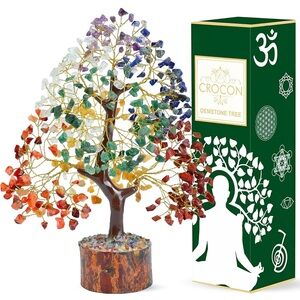 The Original 7 Chakra Crystal Multicolored Healing Gemstone Crystal Tree of Life